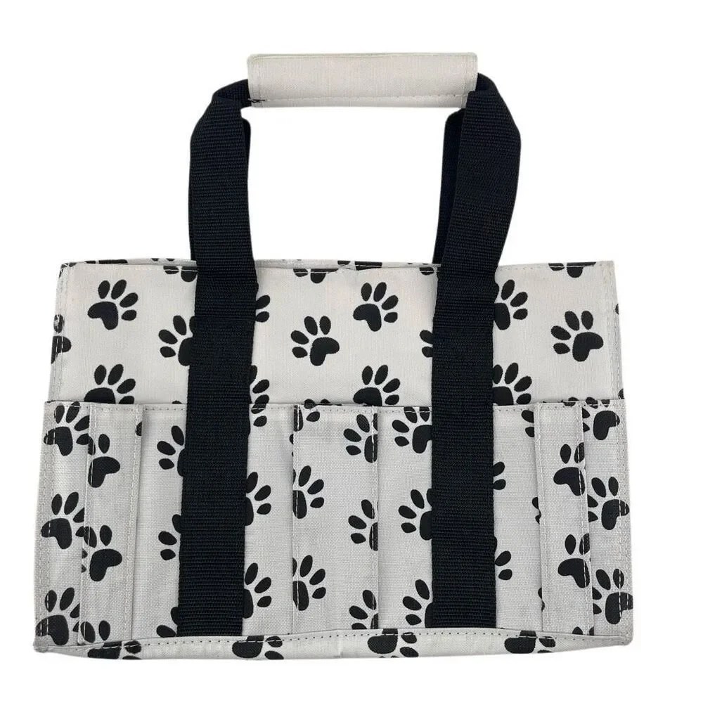 WAHL Paw Print Grooming Tote Bag Pet Supplies Organizer Utility Carry Caddy